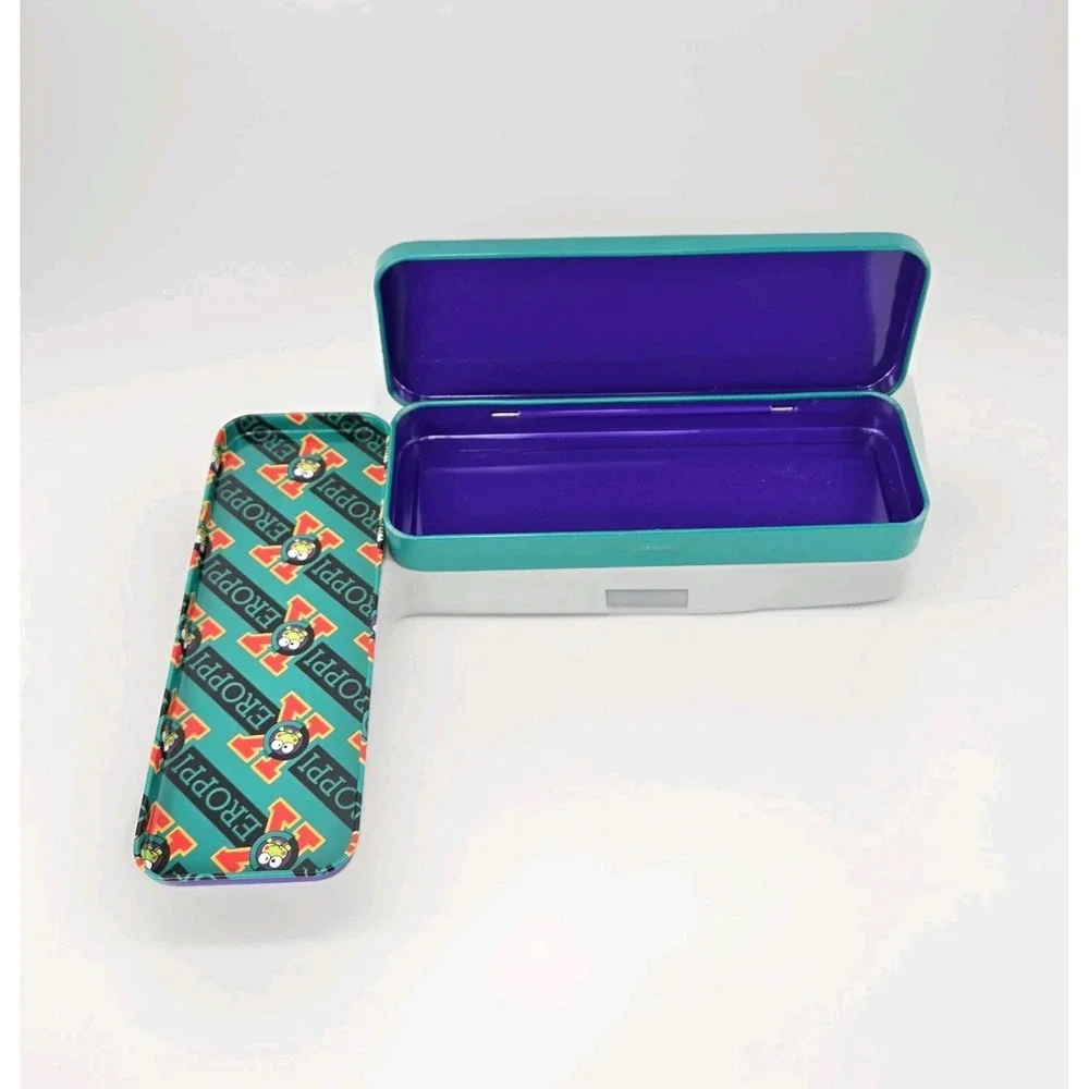 Vintage Sanrio My Keroppi Frog Tin Metal Pen Case Pencil Box 1994 Y2K Rare Green